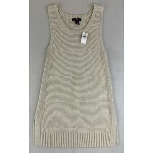 GAP Tunic Sleeveless Sweater Top Women's‎ XS 100% COTTON NEW NWT Oatmeal